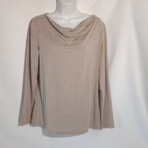 Ann Taylor Taupe Long Sleeve Top